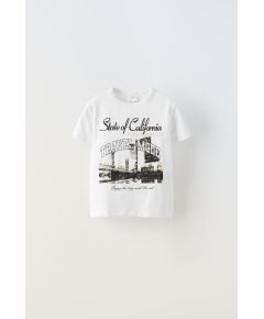 Zara Футболка city print t-shirt , Цвет: Белый, Размер: 6-7 лет (120 см)