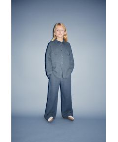 Zara Текстурированные брюки с потоком , Цвет: Синий, Размер: 6 лет (116 см)