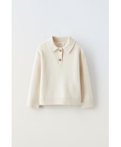 Zara   knit polo sweater , Цвет: Бежевый, Размер: 6-7 лет (120 см)