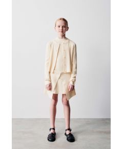 Zara Кардиган из ребристого трикотажа , Цвет: Бежевый, Размер: 6-7 лет (120 см)