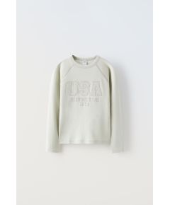 Zara Футболка с нашитым патчем , Цвет: Зеленый, Размер: 6-7 лет (120 см)