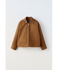 Zara Куртка true neutrals trucker jacket , Цвет: Коричневый, Размер: 6-7 лет (120 см)