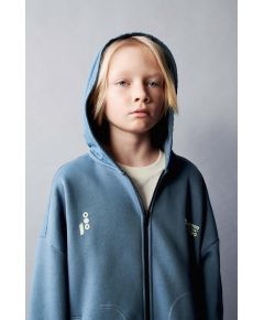 Zara Куртка с контрастным капюшоном , Цвет: Синий, Размер: 6-7 лет (120 см)