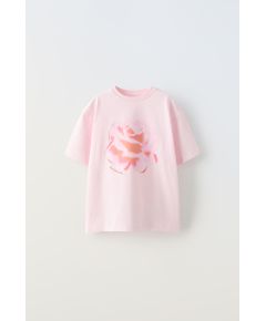 Zara Футболка с розой , Цвет: Розовый, Размер: 6-7 лет (120 см)