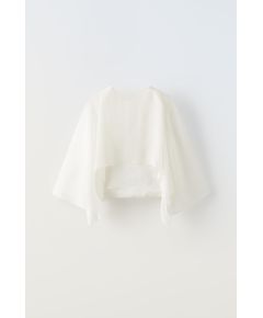 Zara Мы оставляем рабочий отделитель linen cape top , Цвет: Белый, Размер: 6 лет (116 см)