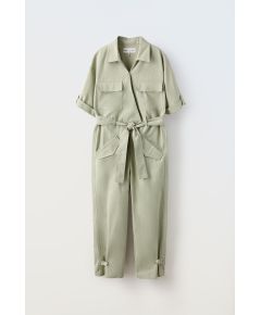 Zara Комбинезон worker jumpsuit , Цвет: Зеленый, Размер: 8 лет (128 см)