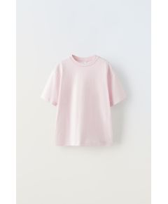 Zara Основная простая футболка , Цвет: Розовый, Размер: 6-7 лет (120 см)