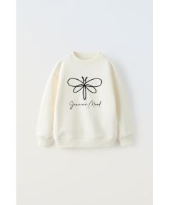 Zara Толстовка dragonfly sweatshirt , Цвет: Белый, Размер: 6-7 лет (120 см)