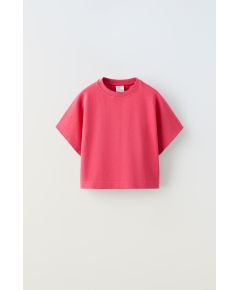 Zara   короткий обычный футболка , Цвет: Розовый, Размер: 6-7 лет (120 см)