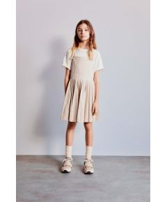 Zara   plicated pinafore dress , Цвет: Бежевый, Размер: 6 лет (116 см)