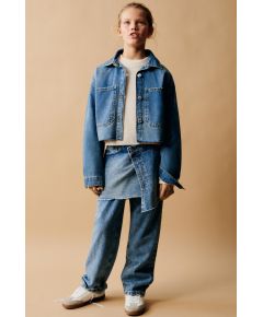 Zara Короткая джинсовая куртка , Цвет: Синий, Размер: 6-7 лет (120 см)