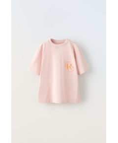 Zara Футболка с логотипом , Цвет: Розовый, Размер: 6-7 лет (120 см)