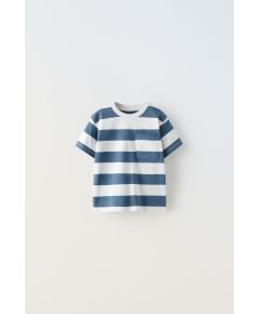 Zara Полосатая футболка с карманами , Цвет: Синий, Размер: 1½ лет (86 см)