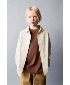 Zara Футболка с нашивкой метки , Цвет: Коричневый, Размер: 6-7 лет (120 см)