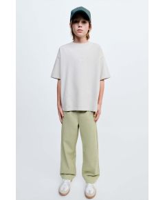 Zara   true neutrals морковные брюки с защипами , Цвет: Зеленый, Размер: 6 лет (116 см)