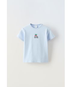 Zara Футболка с декоративными бусинами , Цвет: Синий, Размер: 6-7 лет (120 см)