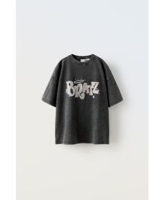 Zara Футболка faded bratz® с камнями , Цвет: Серый, Размер: 6-7 лет (120 см)