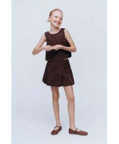 Zara  gathered top , Цвет: Коричневый, Размер: 6 лет (116 см)