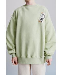 Zara   patch label sweatshirt , Цвет: Зеленый, Размер: 6-7 лет (120 см)