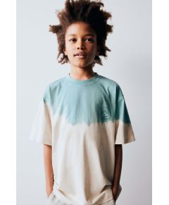 Zara Футболка с оригинальным дизайном tie-dye и вышивкой , Цвет: Синий, Размер: 6-7 лет (120 см)