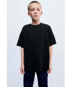 Zara Футболка с вышивкой true neutrals , Цвет: Черный, Размер: 6-7 лет (120 см)