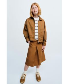 Zara Плиссированная юбка midi сохранила дух true neutrals , Цвет: Коричневый, Размер: 6 лет (116 см)