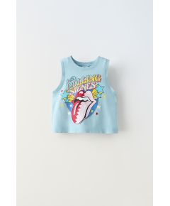 Zara Футболка с принтом the rolling stones ® , Цвет: Синий, Размер: 6-7 лет (120 см)