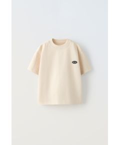 Zara Футболка с тяжелым вышивкой , Цвет: Бежевый, Размер: 6-7 лет (120 см)