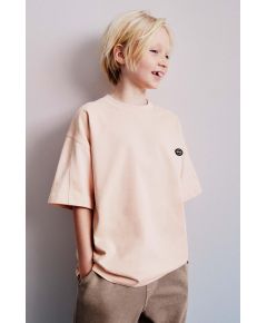 Zara Футболка с вышивкой тяжелого качества , Цвет: Розовый, Размер: 6-7 лет (120 см)