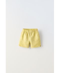 Zara Шорты бермуды из смесового льна , Цвет: Зеленый, Размер: 1½ лет (86 см)