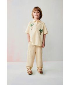 Zara Брюки из льняно-хлопковой смеси , Цвет: Бежевый, Размер: 1½ лет (86 см)