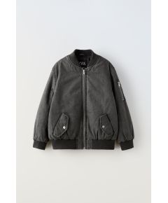 Zara Overdyed bomber jacket , Цвет: Серый, Размер: 6-7 лет (120 см)