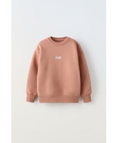 Zara Свитшот с высоким лозунгом , Цвет: Розовый, Размер: 6-7 лет (120 см)