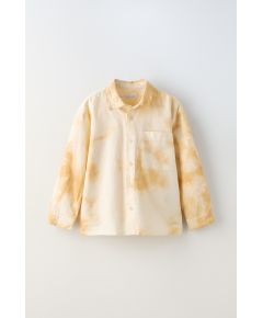 Zara Рубашка с разделителем tie-dye print shirt , Цвет: Жёлтый, Размер: 6 лет (116 см)