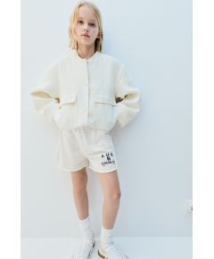 Zara Шорты бермуды с эластичным поясом, Цвет: Серый, Размер: 6 лет (116 см)