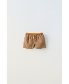 Zara Шорты для плавания с разделителем 2-6 лет / отстроченными боковыми карманами , Цвет: Коричневый, Размер: 2-3 лет (98 см)