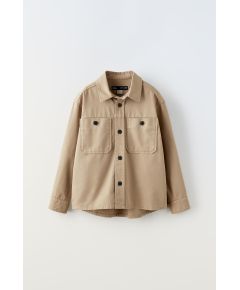 Zara Эта рубашка-овершерт является частью коллекции true neutrals, Цвет: Коричневый, Размер: 6-7 лет (120 см)