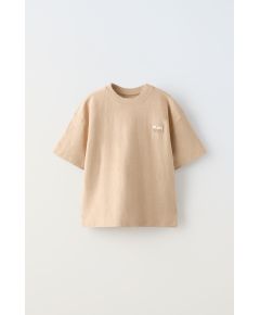 Zara Футболка с вышитыми полосами , Цвет: Коричневый, Размер: 6-7 лет (120 см)