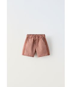 Zara Спортивные бермуды из поплина , Цвет: Красный, Размер: 1½ лет (86 см)