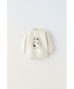 Zara  раздел dog print sweatshirt , Цвет: Бежевый, Размер: 3-6 месяцев (68 см)