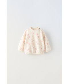 Zara   heart sweatshirt , Цвет: Бежевый, Размер: 3-6 месяцев (68 см)