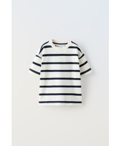 Zara Полосатая футболка из тяжелого хлопка с ярлыком , Цвет: multicolor, Размер: 6-7 лет (120 см)