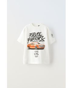 Zara Сохраняйте кулер fast & furious © надпись футболка , Цвет: Белый, Размер: 6-7 лет (120 см)