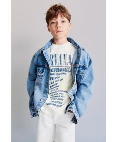 Zara Футболка nirvana ® , Цвет: Белый, Размер: 6-7 лет (120 см)