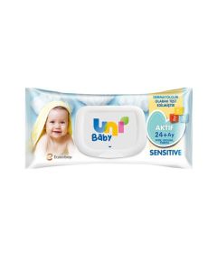 Влажные салфетки Uni Baby Sensitive для детей от 24 месяцев, 90 шт.