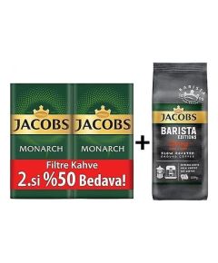 Jacobs Monarch Filter Coffee 500 Gr x 2pcs + Jacobs Barista Editions сильный фильтр кофе 225 гр