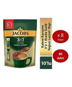 Jacobs 3ü1 В то же время золотой кофейный смесь интенсивный аромат 80 штук (10 x 8 пакетов)