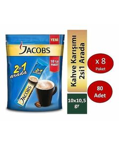 Jacobs 2si1 80 Stick Coffee (10 x 8 пакетов)