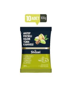 Shazel Antep Pistachio готовый турецкий кофе 100 г х 10 шт.