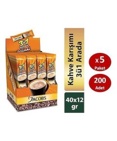 Jacobs 3ü1 Ready Coffee Package 40S x 5 -Set Set Set